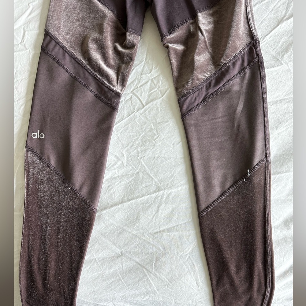Alo velvet and mesh legging